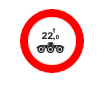 Accesul interzis vehiculelor avand masa pe osia tripla mai mare de 22t