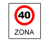 Zona cu viteza limitata la 40km/h